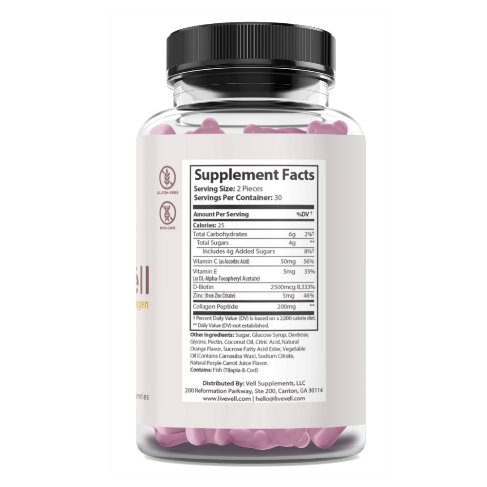 Glow VËLL Gummies (with Collagen)